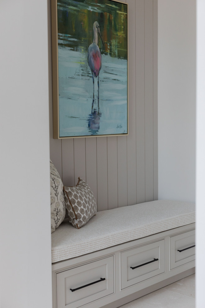 Example of a beach style pool design in Other