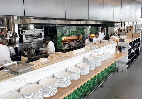 Kitchen - large concrete floor kitchen idea in Seattle