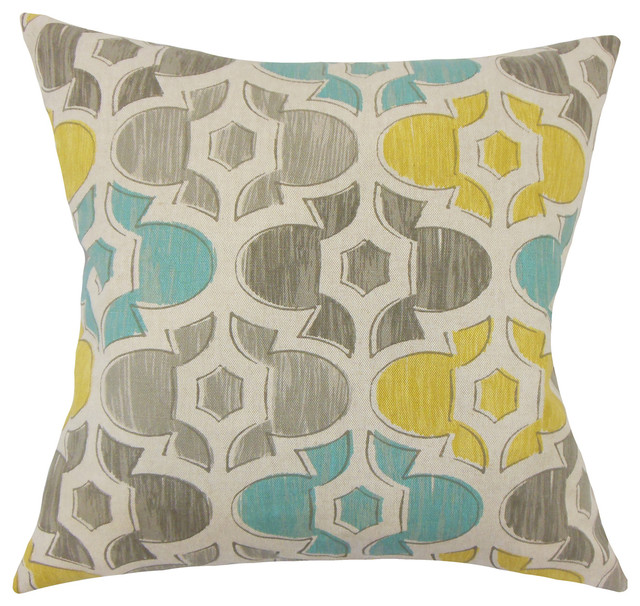 The Pillow Collection Bhayva Geometric Bedding Sham Florence Queen//20 x 30