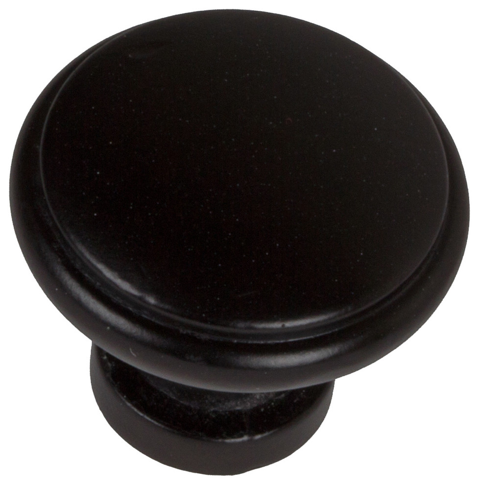 GlideRite 1.125-inch Matte Black Round Ring Cabinet Knobs (Pack of 10)