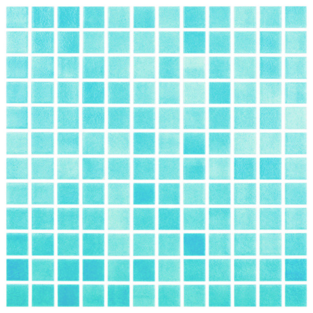 12.5"x12.5" Fog Turquoise Blue Glass Tile