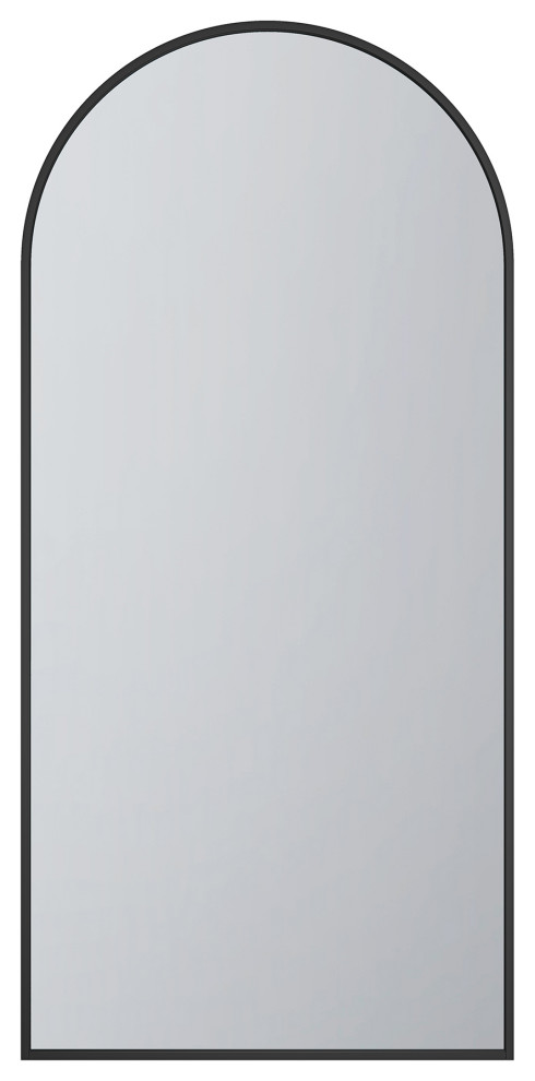 OVE Decors Della 36" Arch Shower Walk-In Panel Tinted Glass Black