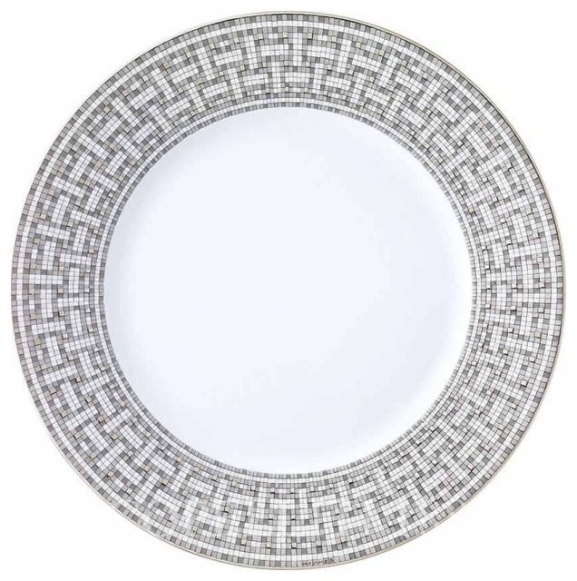 Hermes Mosaique au 24 Platinum Dinner Plate Contemporary Dinner