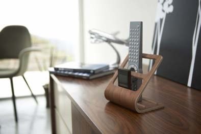 Rin - Wooden Remote Control Holder with Two Sections