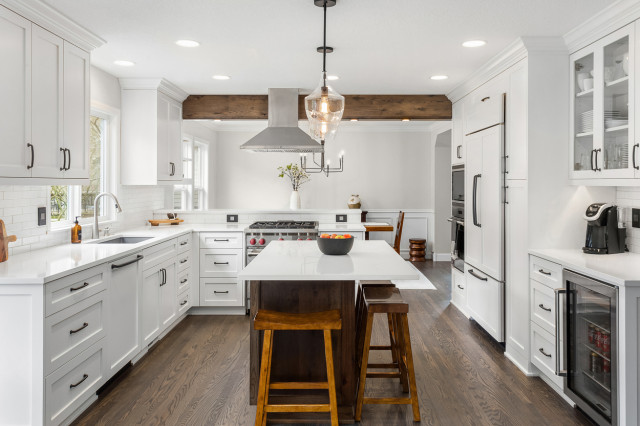White And Wood With A Touch Of Rustic Style, Rustic White Kitchen Island