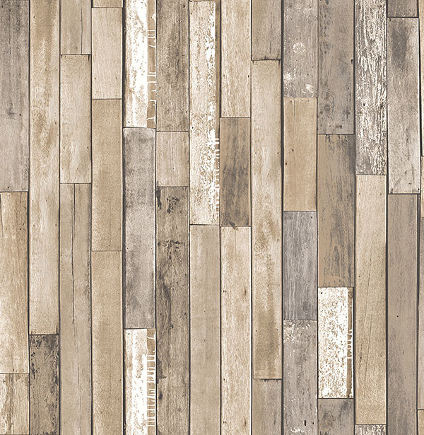 Barn Board Brown Thin Plank Wallpaper Farmhouse Wallpaper By