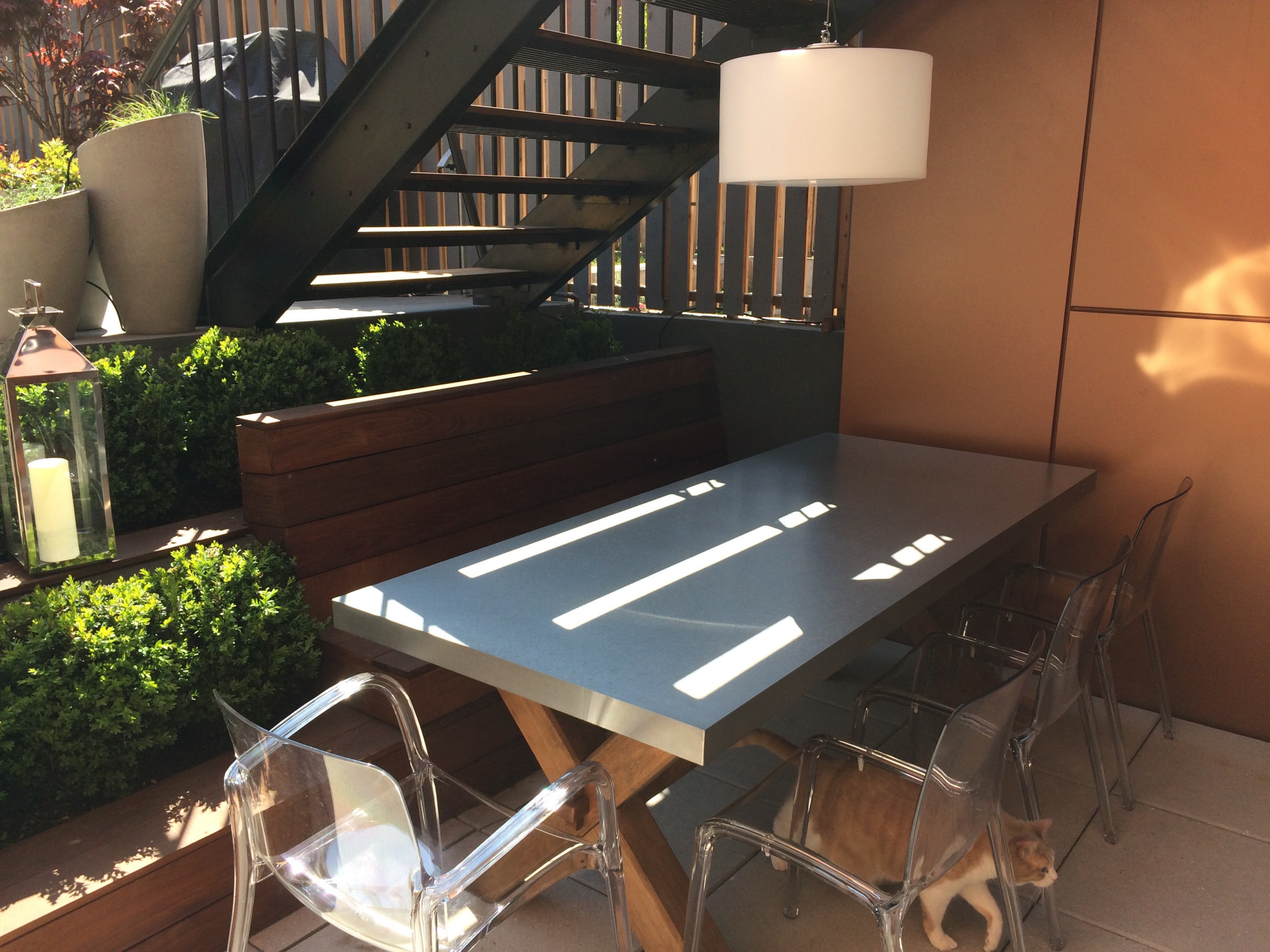 Bench with back