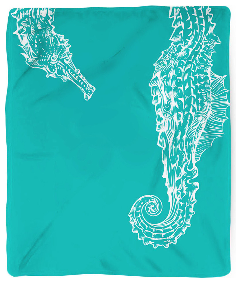 Seahorse Hug Blanket, 30"x40", Baby Blanket