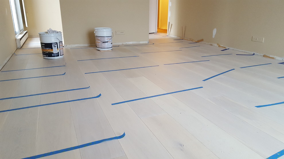 7 inch grey engineered glued down