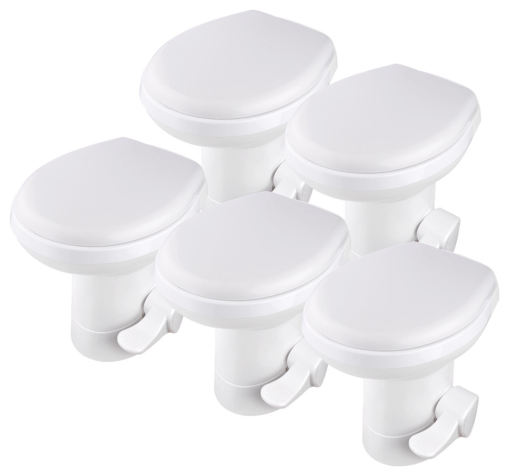 Gravity Flush Toilet RV Toilet Foot Pedal 20" Seating Height Motorhome