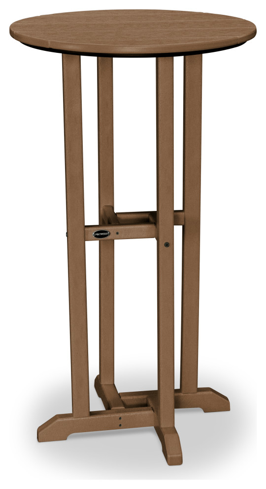 Polywood 24" Round Farmhouse Bar Bistro Table - Transitional - Outdoor ...