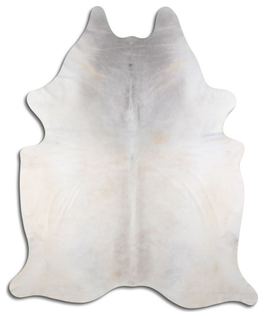 NATURAL HAIR ON Cowhide Rug DE GREY, 5'x7' to 6'x8' Southwestern