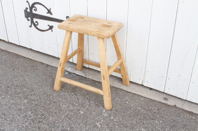 Rustic Farmhouse Wood Stool - Rustic - Accent And Garden Stools - by De ...