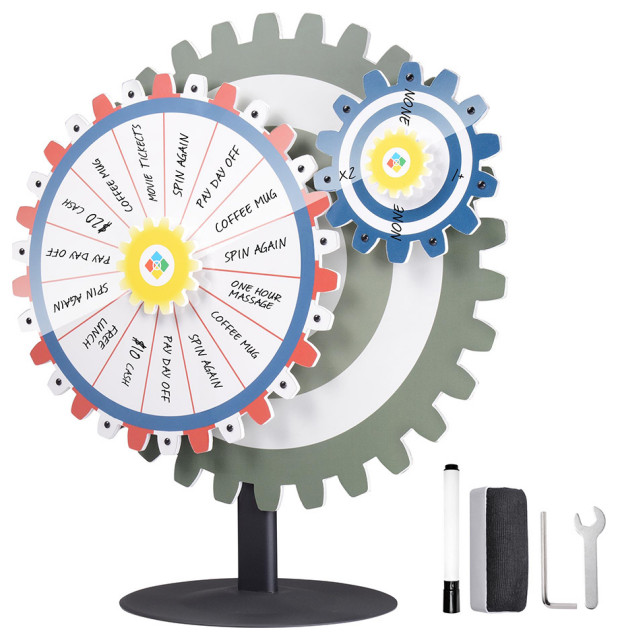 Winspin 24 Dual Gear Prize Wheel Tabletop Spinning Editable 15 Slots