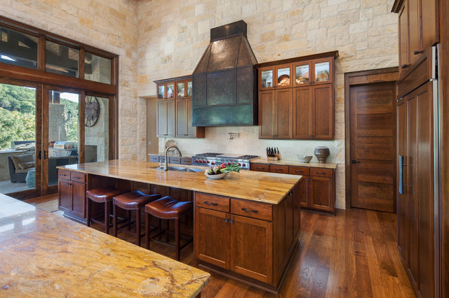 Hill Country Custom Home Rustic Kitchen Austin By