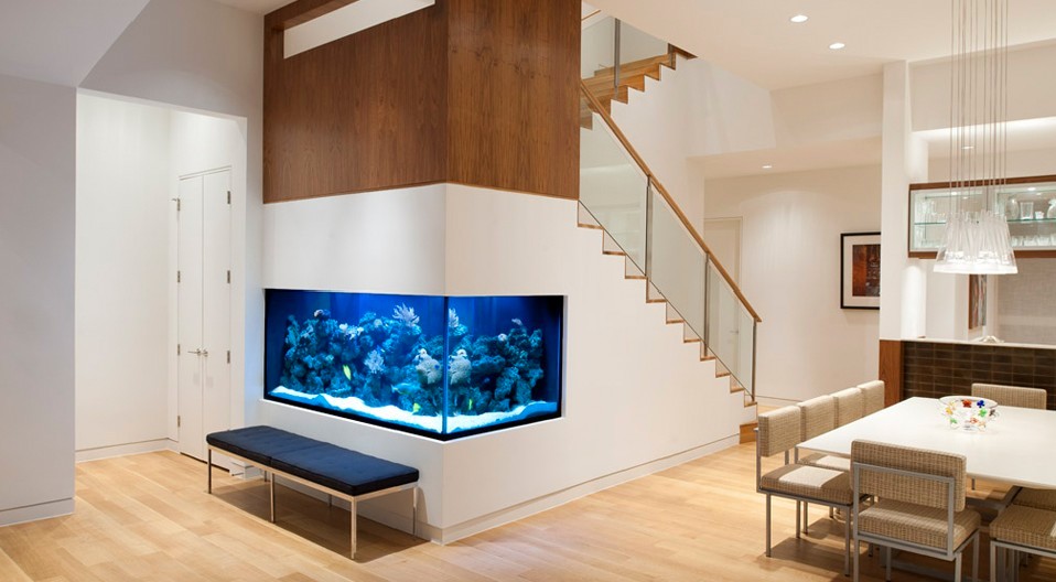 Beautiful Aquarium In Living Room Design Ideas