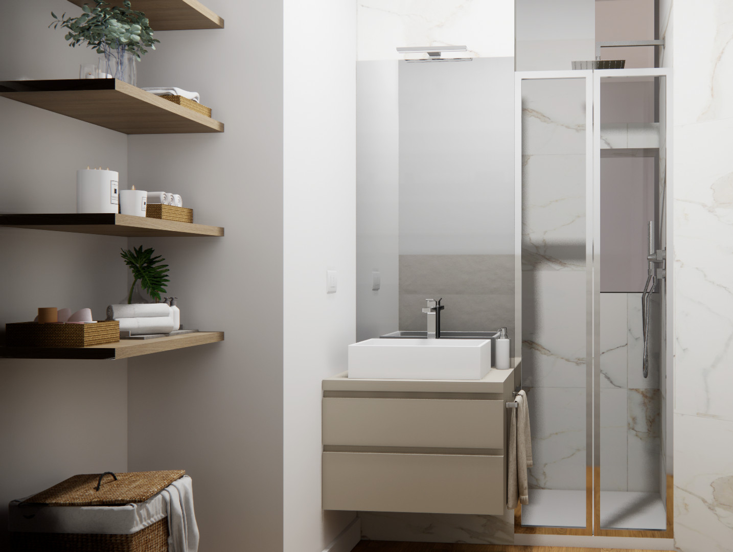 PIAZZA GIOLITTI | Render - Bagno