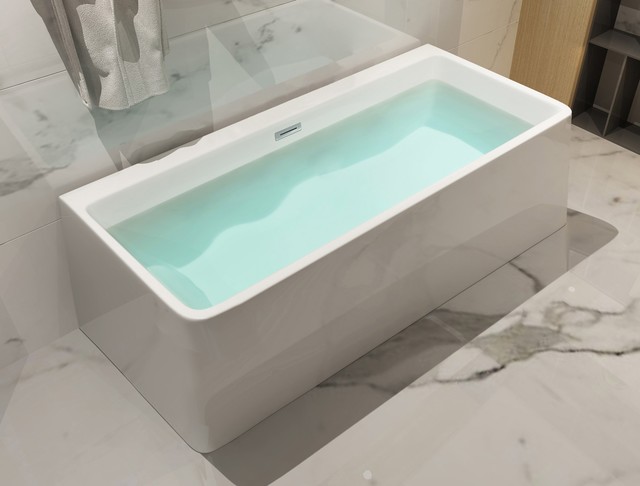ALFI brand AB8859 67" Acrylic Soaking Bathtub for - White