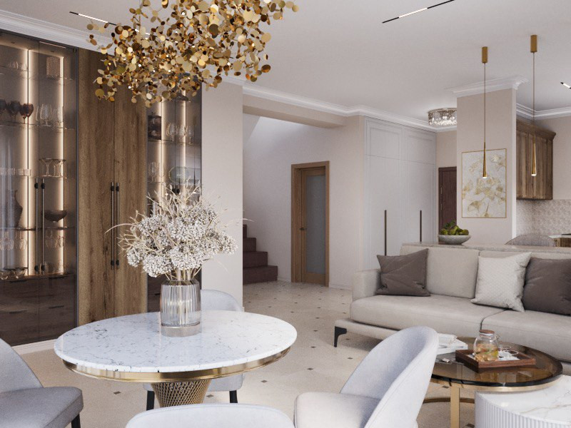 Первый этаж коттеджа