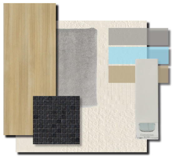 Schlafen, Bad und Ankleide - ein Konzept - Material