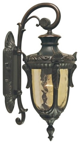 Small Wall Down Lantern, Old Bronze