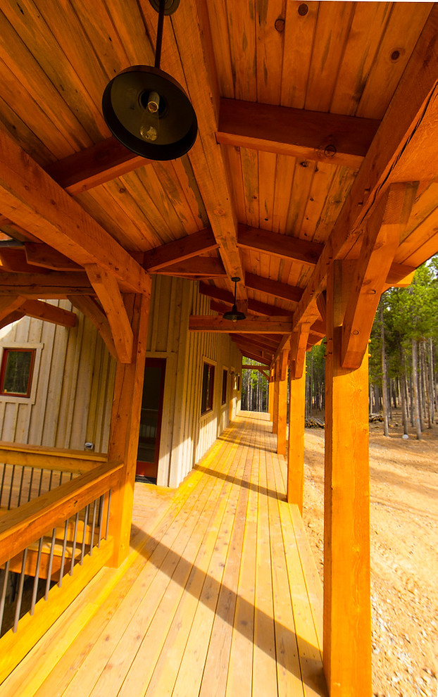 Example of a mountain style two-story mixed siding home design design in Denver