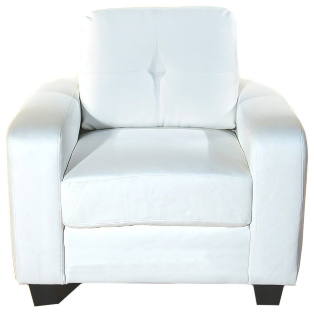 Soft White Bonded Leather Tufted Arm Chair Armchairs And Accent Soft White Bonded Leather Tufted Arm Chair