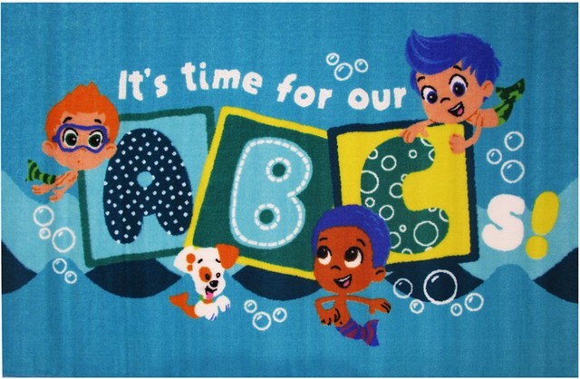 Bubble Guppies Abc Accent Rug Blue 39 X58