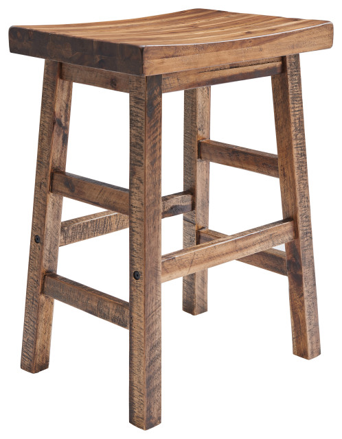 Durango 26 H Industrial Wood Counter, Wood Counter Height Bar Stools