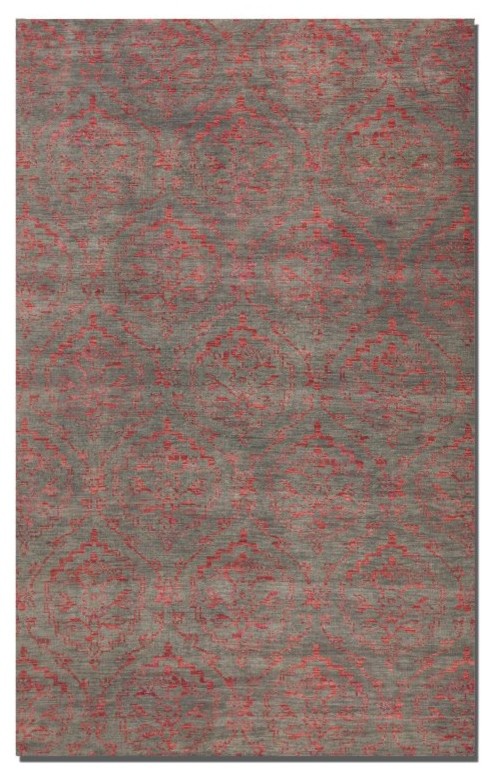 Gray and Rose Tikapur 8'x10' Rug