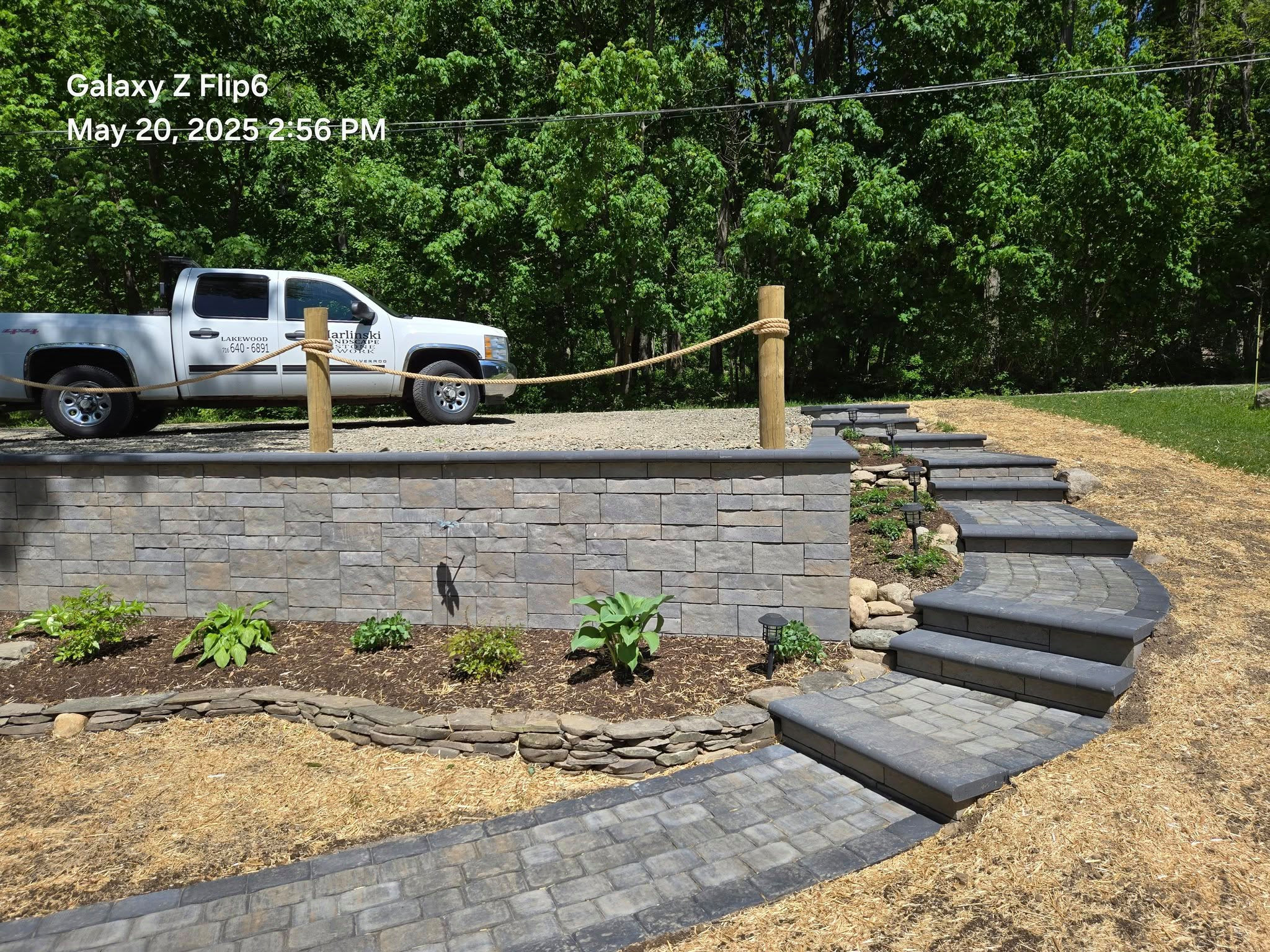 DeWittville Retaining wall & parking