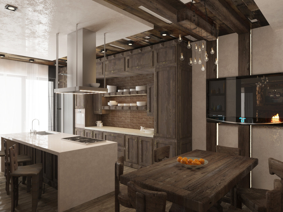 Дизайн-проект частного дома. Кухня 40 кв.м.