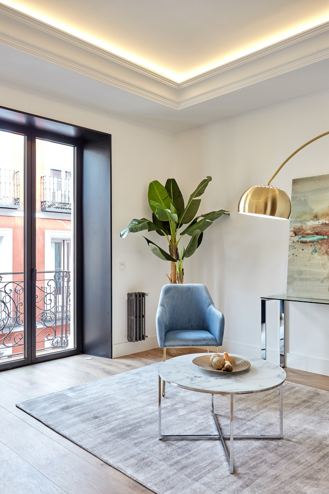 Modern living room in Madrid.