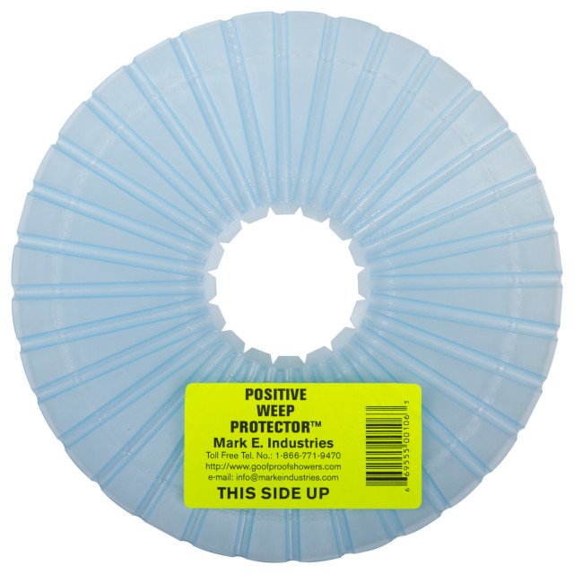 Positive Weep Hole Protector Transitional Tub And Shower Parts by