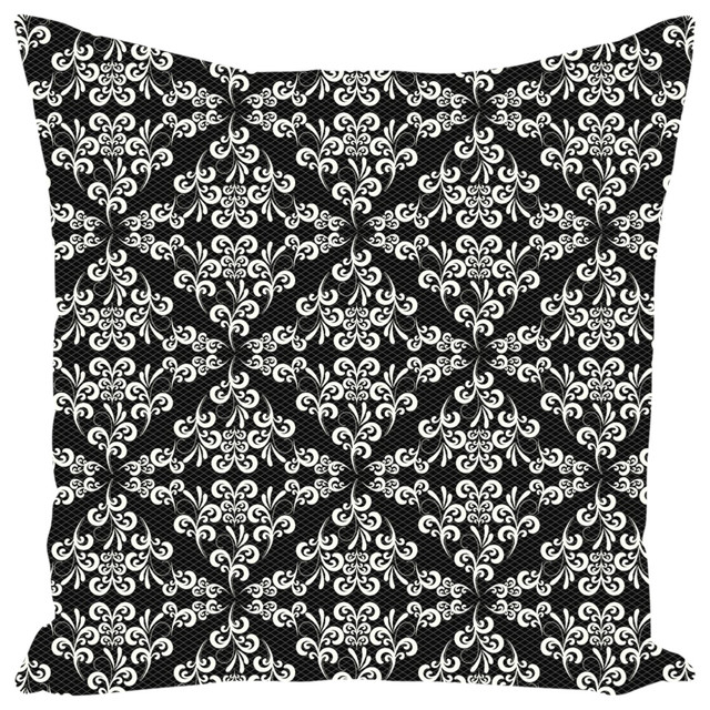 Ornate Lace Throw Pillow, 14x20 Contemporary Decorative Pillows