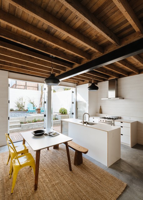 Exposed kitchen and dining contemporary-koek
