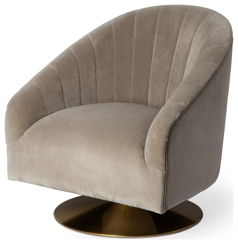 Mercana Enduring Elegance Chair With Beige And Gold Finish 67920