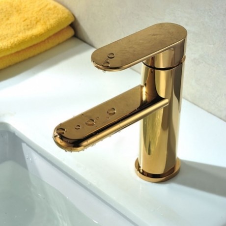JollyHome One-Handle Gold Plated Bathroom Faucet