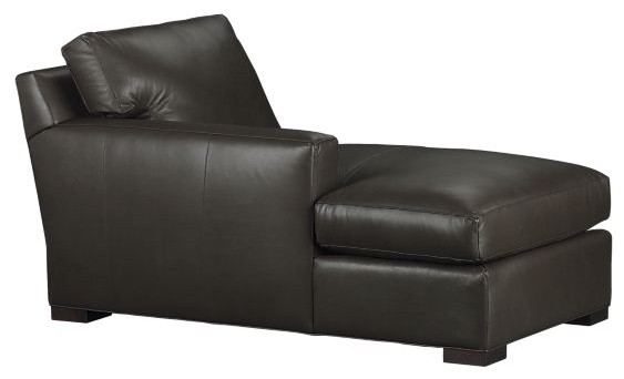Axis Leather Left Arm Sectional Chaise