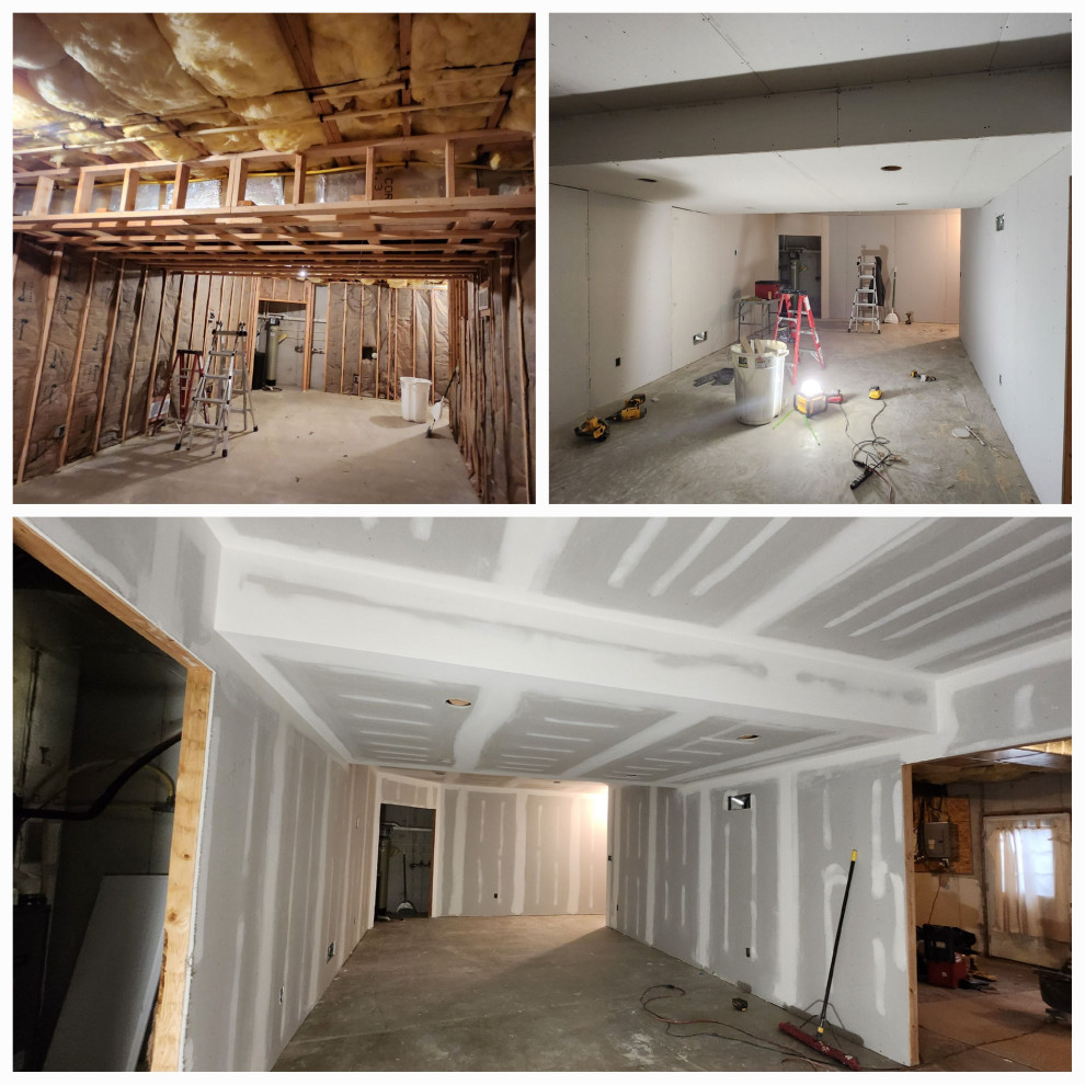 basement frame hang and finish