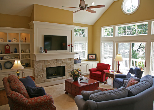 Happy French Country Retreat Traditional Living Room