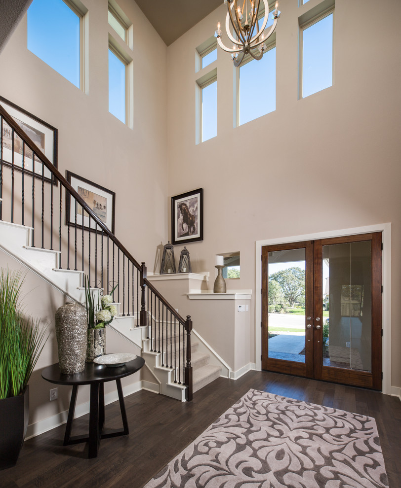 Entryway - transitional entryway idea in Austin