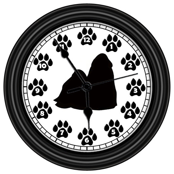 Shih Tzu Silhouette, Unique Wall Clock