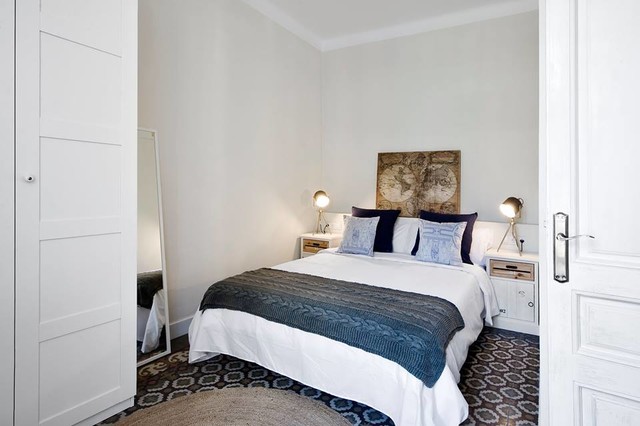 Reforma Eixample Barcelona mediterran-schlafzimmer