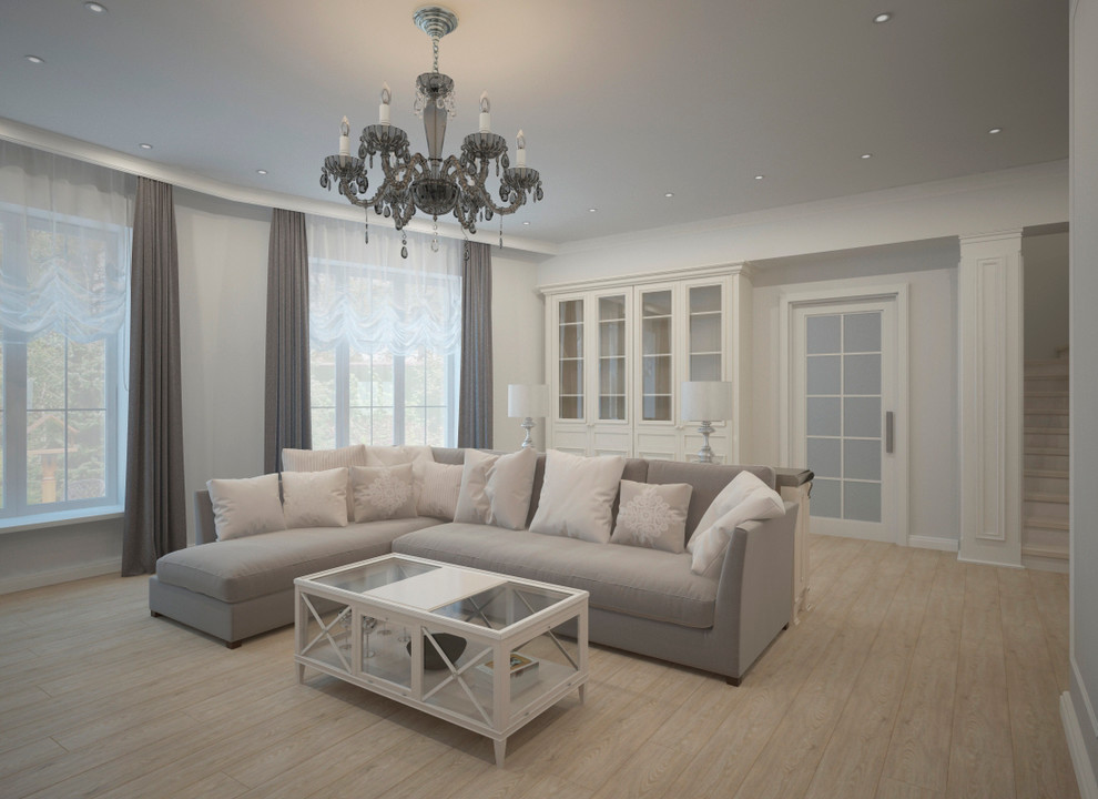 Современная классика - первый этаж коттеджа