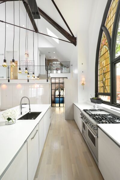 Church conversion contemporary-kitchen