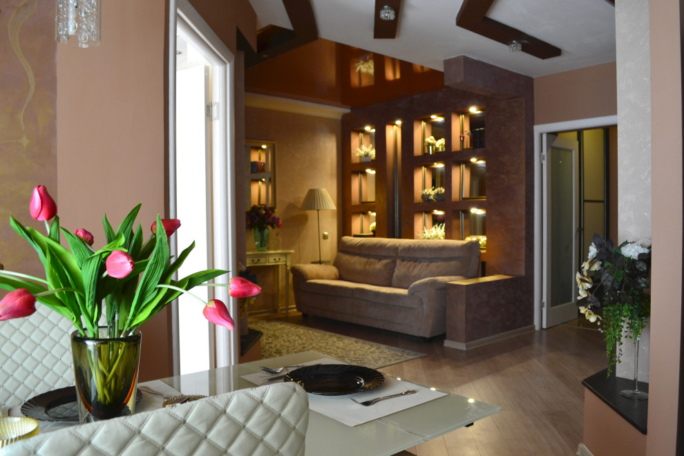 Теплые оттенки - гостиная