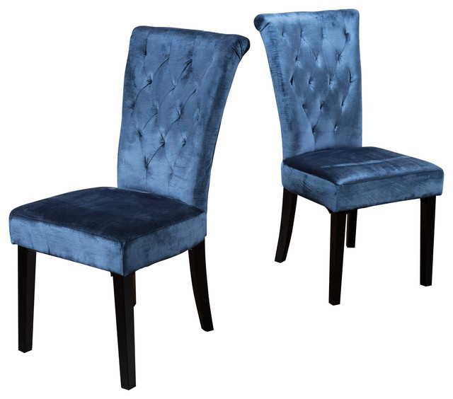 Blue Fabric Dining Chairs fordash contemporary blue tufted fabric dining chairs, set of 2 Blue Fabric Dining Chairs fordash contemporary blue tufted fabric dining chairs, set of 2