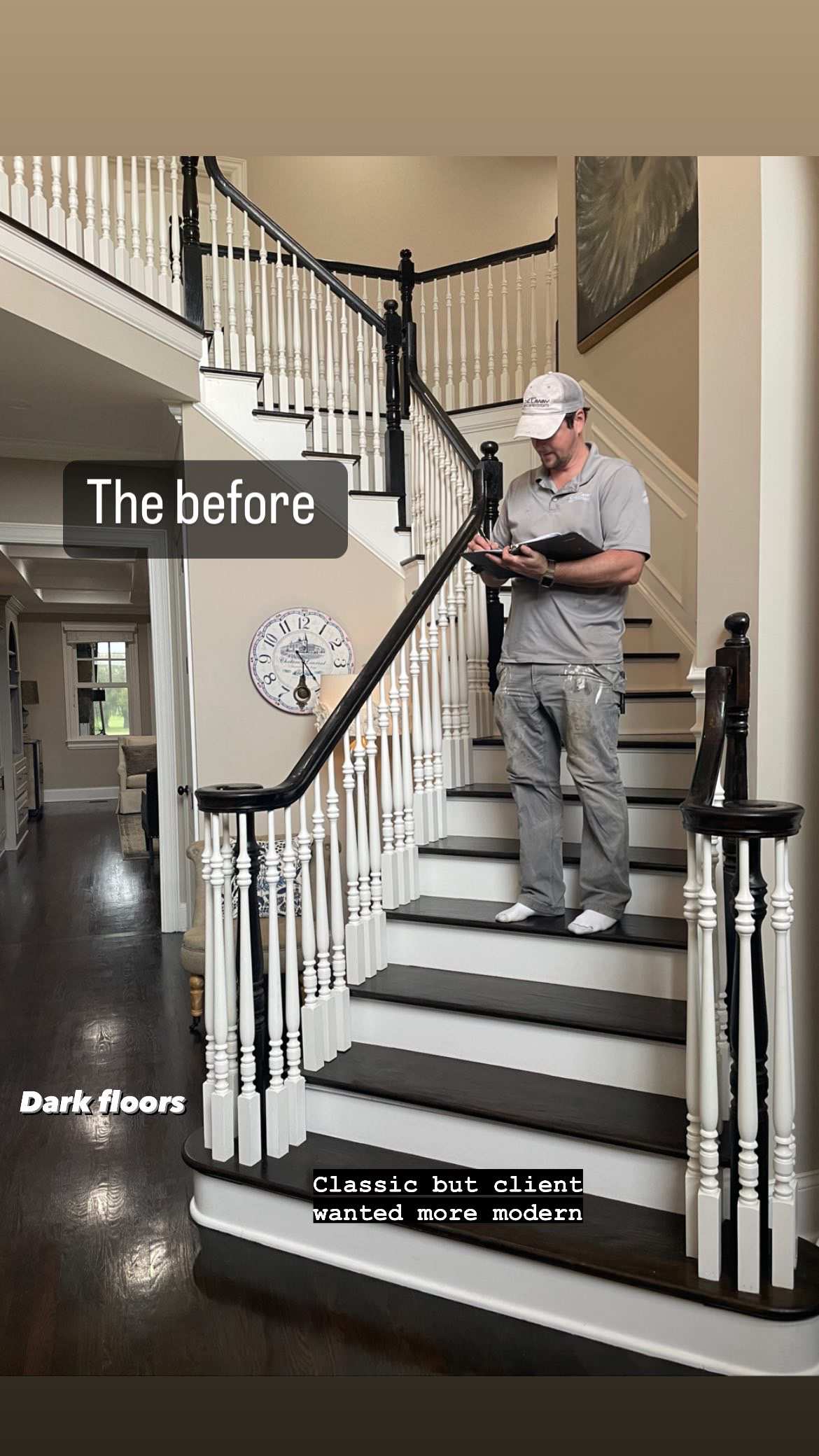 Grand Views Stair and Living room remodel