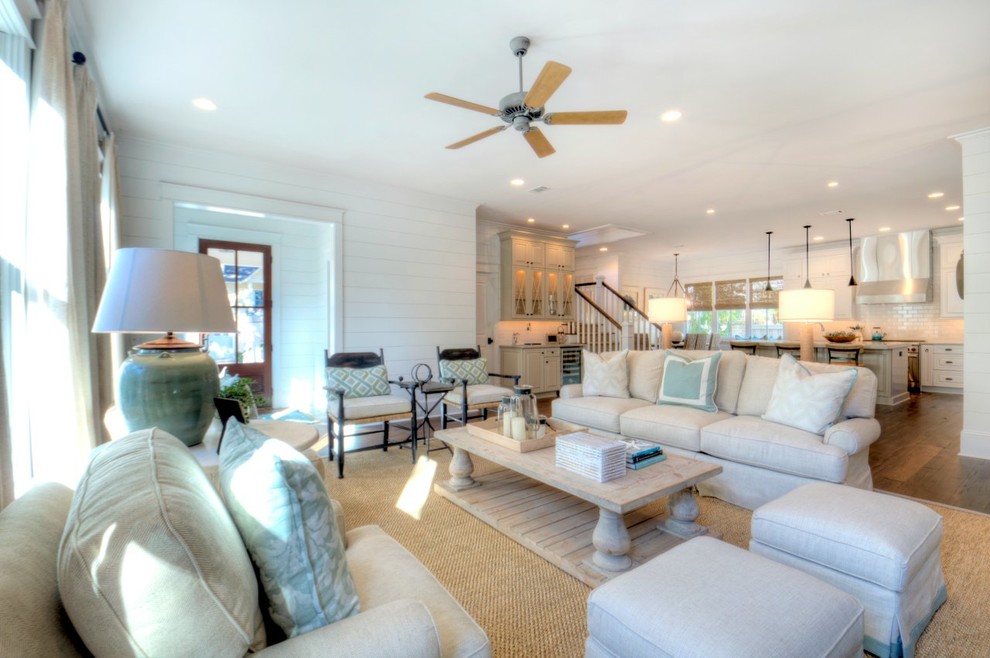 Photo of a beach style living room in Jacksonville.